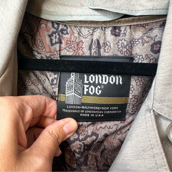 LONDON FOG STONE COLOR WOMENS TRENCH W REMOVABLE THINSULATE LINED INTERIOR SZ 8P - Picture 8 of 9